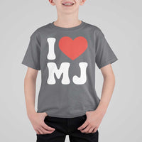 I Heart MJ Classic Graphic Tribute T Shirt For Kid Love Pop Legend Iconic Culture Music Fan Favor