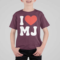 I Heart MJ Classic Graphic Tribute T Shirt For Kid Love Pop Legend Iconic Culture Music Fan Favor