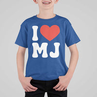 I Heart MJ Classic Graphic Tribute T Shirt For Kid Love Pop Legend Iconic Culture Music Fan Favor