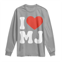 I Heart MJ Classic Graphic Tribute Long Sleeve Shirt Love Pop Legend Iconic Culture Music Fan Favor