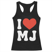 I Heart MJ Classic Graphic Tribute Racerback Tank Top Love Pop Legend Iconic Culture Music Fan Favor