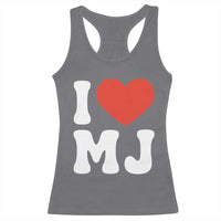 I Heart MJ Classic Graphic Tribute Racerback Tank Top Love Pop Legend Iconic Culture Music Fan Favor