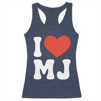 I Heart MJ Classic Graphic Tribute Racerback Tank Top Love Pop Legend Iconic Culture Music Fan Favor