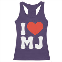 I Heart MJ Classic Graphic Tribute Racerback Tank Top Love Pop Legend Iconic Culture Music Fan Favor