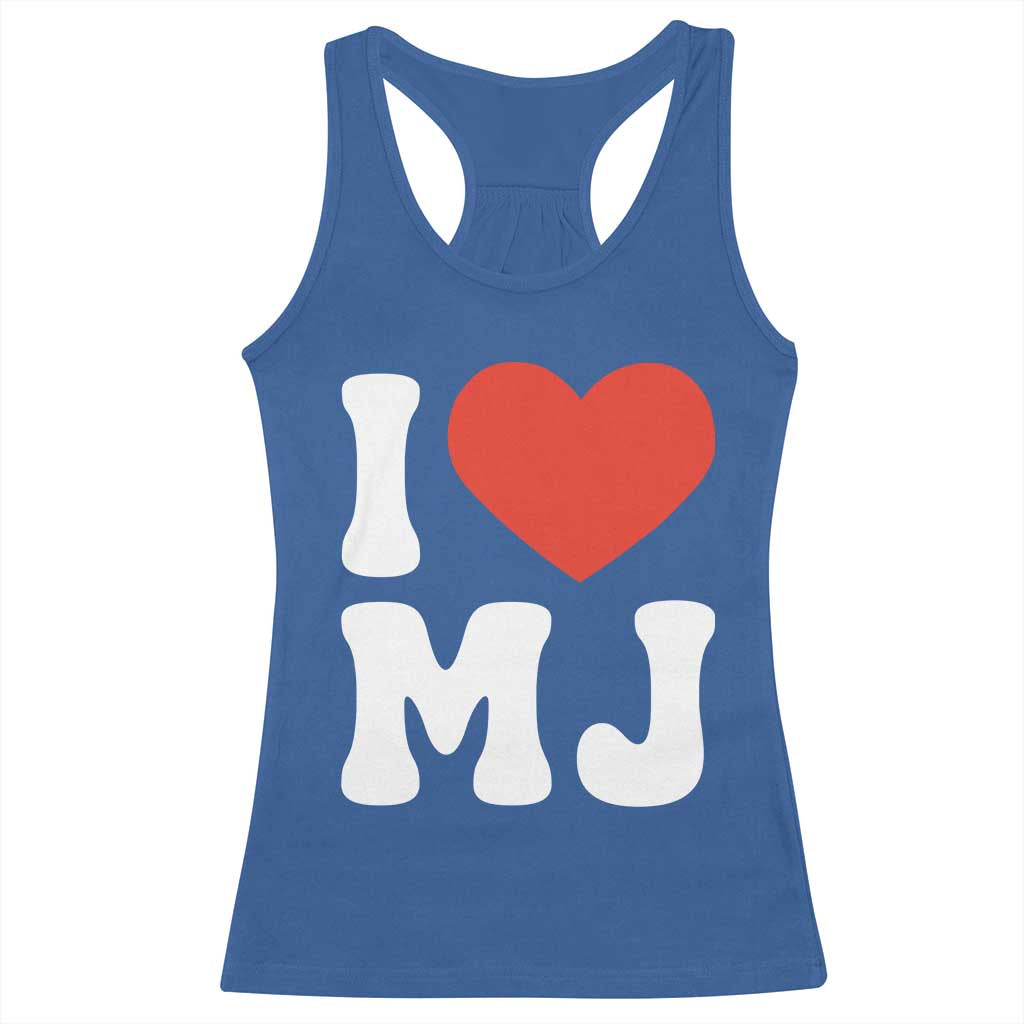 I Heart MJ Classic Graphic Tribute Racerback Tank Top Love Pop Legend Iconic Culture Music Fan Favor