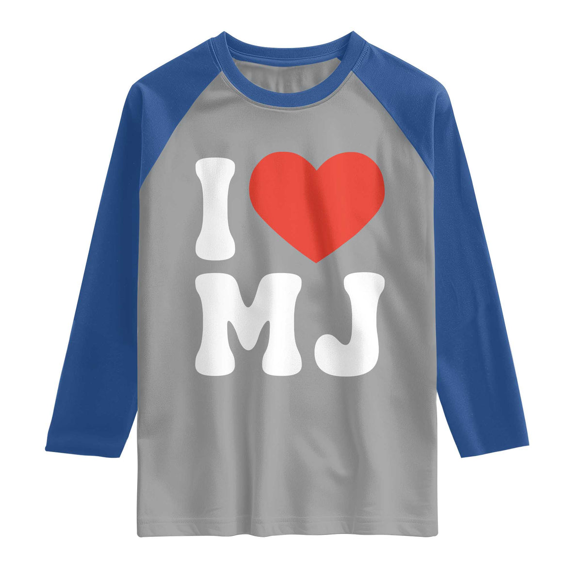 I Heart MJ Classic Graphic Tribute Raglan Shirt Love Pop Legend Iconic Culture Music Fan Favor