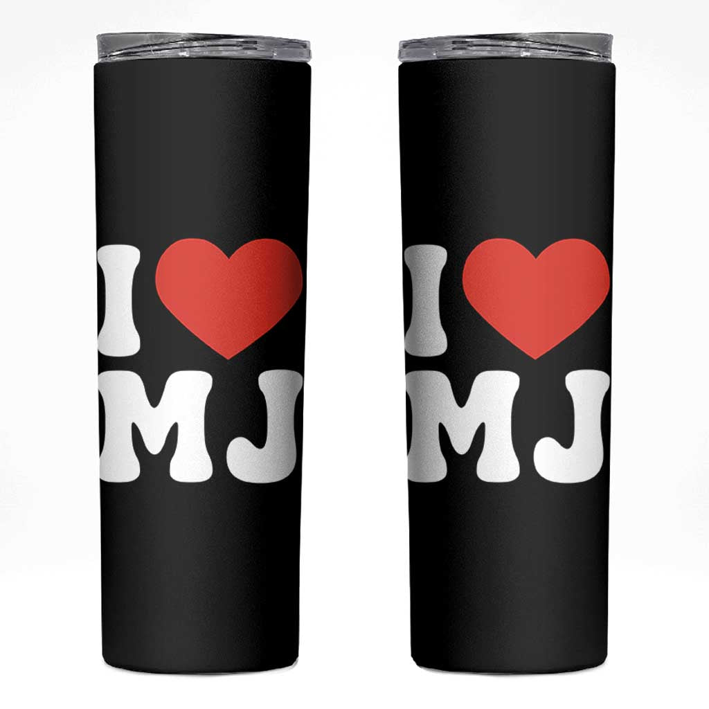 I Heart MJ Classic Graphic Tribute Skinny Tumbler Love Pop Legend Iconic Culture Music Fan Favor