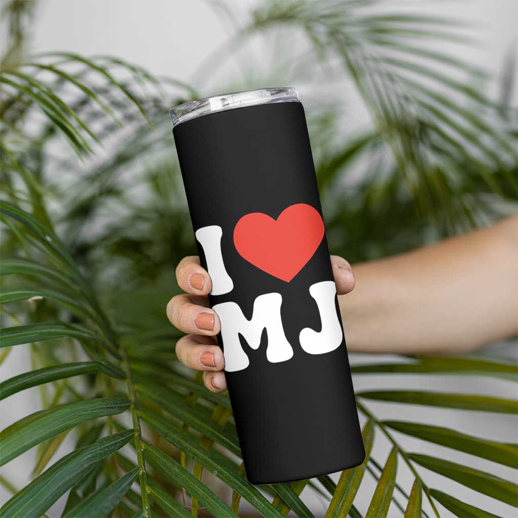 I Heart MJ Classic Graphic Tribute Skinny Tumbler Love Pop Legend Iconic Culture Music Fan Favor