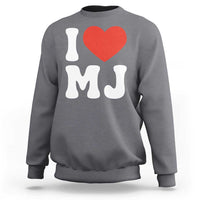 I Heart MJ Classic Graphic Tribute Sweatshirt Love Pop Legend Iconic Culture Music Fan Favor