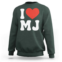 I Heart MJ Classic Graphic Tribute Sweatshirt Love Pop Legend Iconic Culture Music Fan Favor