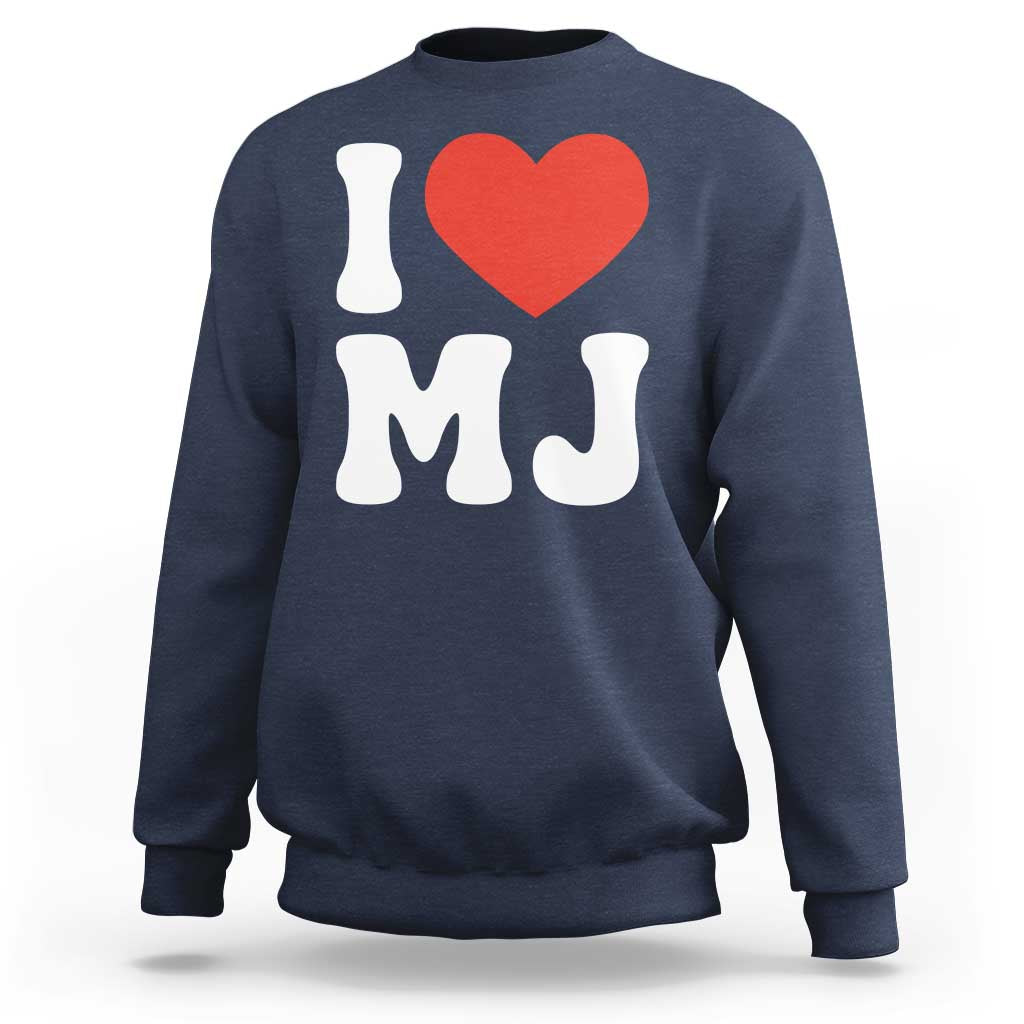 I Heart MJ Classic Graphic Tribute Sweatshirt Love Pop Legend Iconic Culture Music Fan Favor