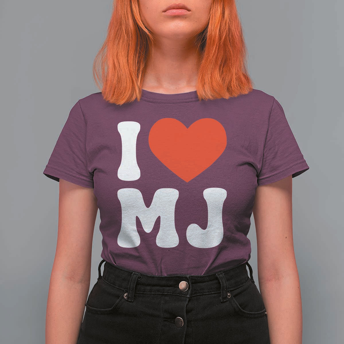 I Heart MJ Classic Graphic Tribute T Shirt For Women Love Pop Legend Iconic Culture Music Fan Favor