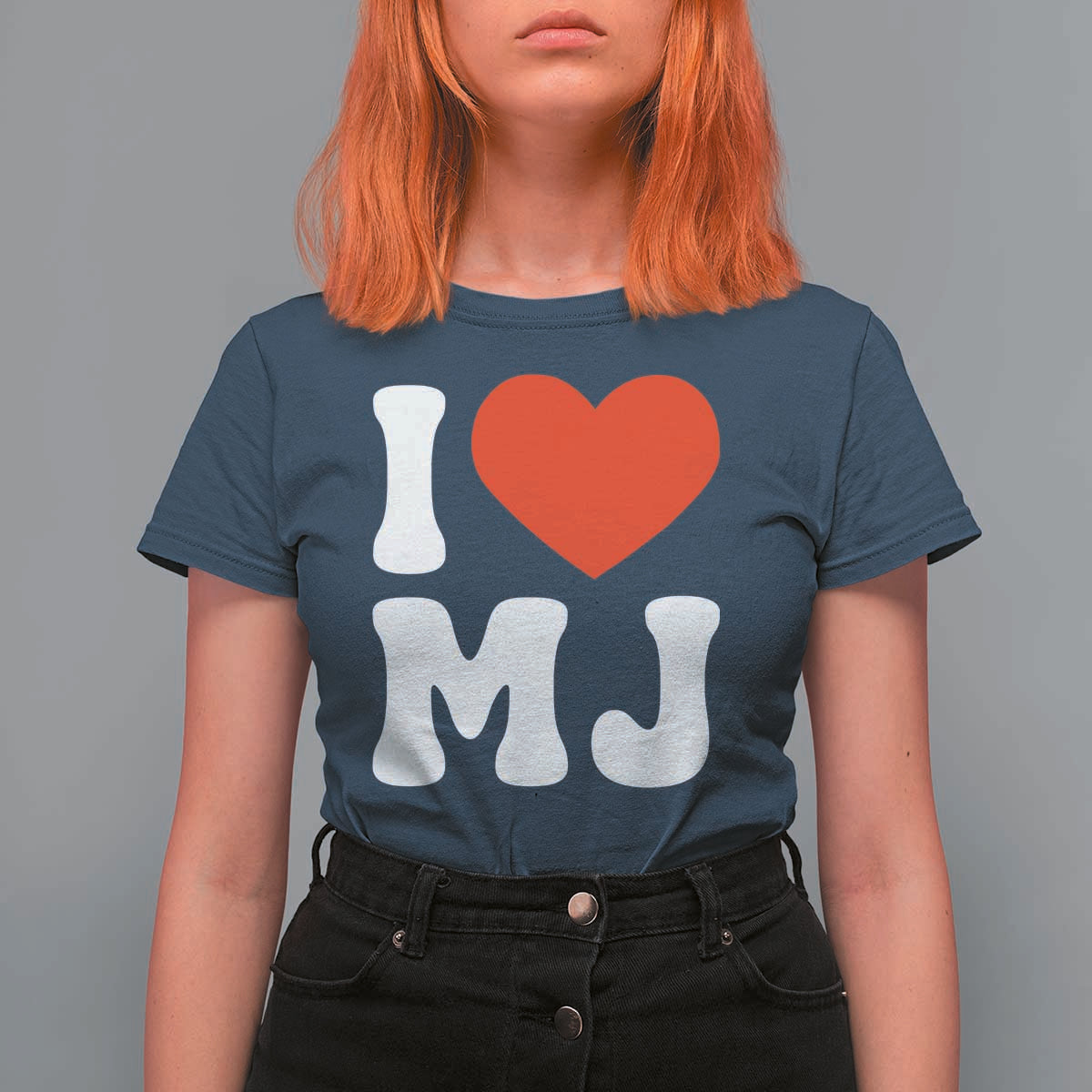 I Heart MJ Classic Graphic Tribute T Shirt For Women Love Pop Legend Iconic Culture Music Fan Favor