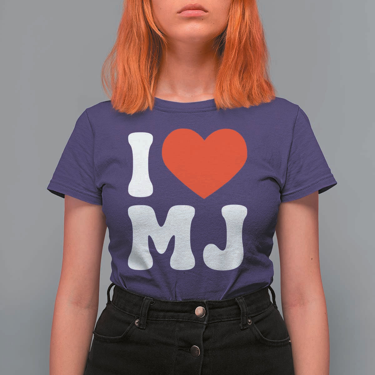 I Heart MJ Classic Graphic Tribute T Shirt For Women Love Pop Legend Iconic Culture Music Fan Favor