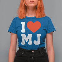 I Heart MJ Classic Graphic Tribute T Shirt For Women Love Pop Legend Iconic Culture Music Fan Favor