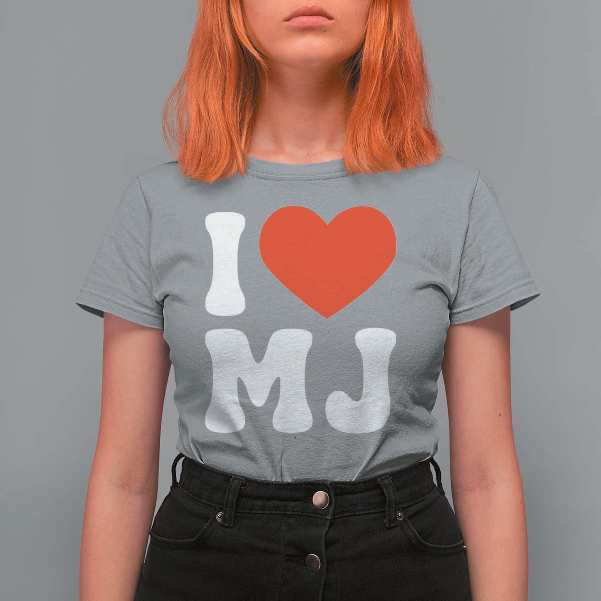 I Heart MJ Classic Graphic Tribute T Shirt For Women Love Pop Legend Iconic Culture Music Fan Favor