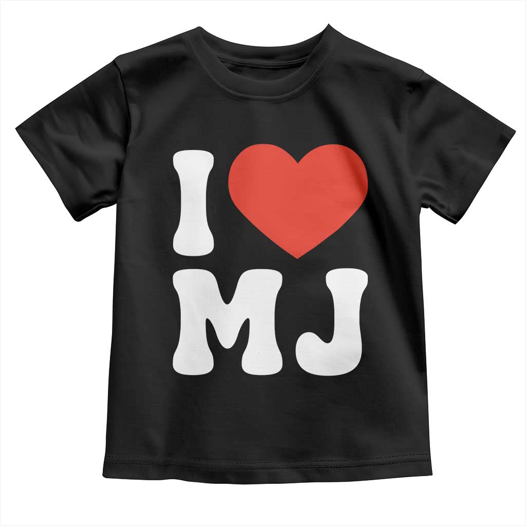 I Heart MJ Classic Graphic Tribute Toddler T Shirt Love Pop Legend Iconic Culture Music Fan Favor