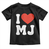 I Heart MJ Classic Graphic Tribute Toddler T Shirt Love Pop Legend Iconic Culture Music Fan Favor