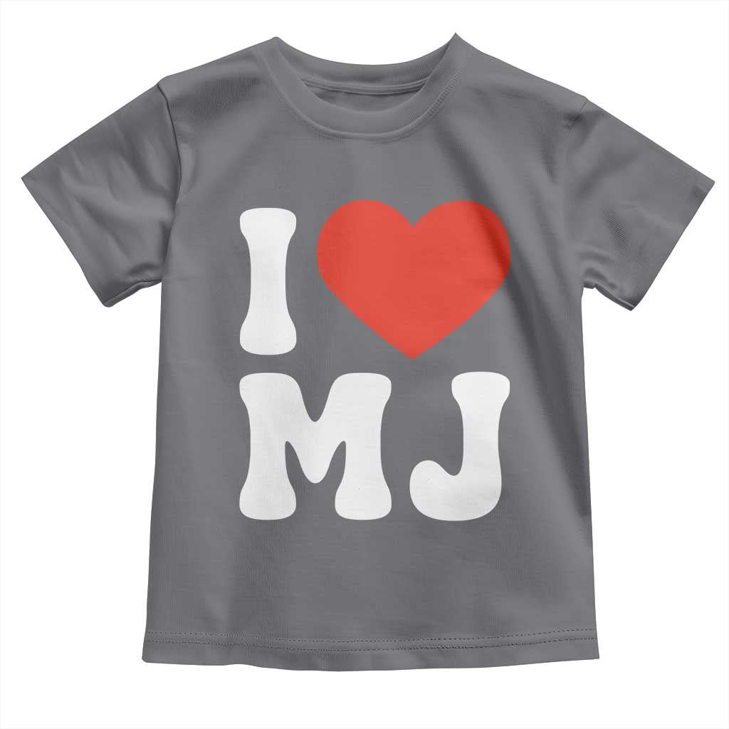 I Heart MJ Classic Graphic Tribute Toddler T Shirt Love Pop Legend Iconic Culture Music Fan Favor
