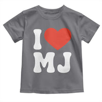 I Heart MJ Classic Graphic Tribute Toddler T Shirt Love Pop Legend Iconic Culture Music Fan Favor