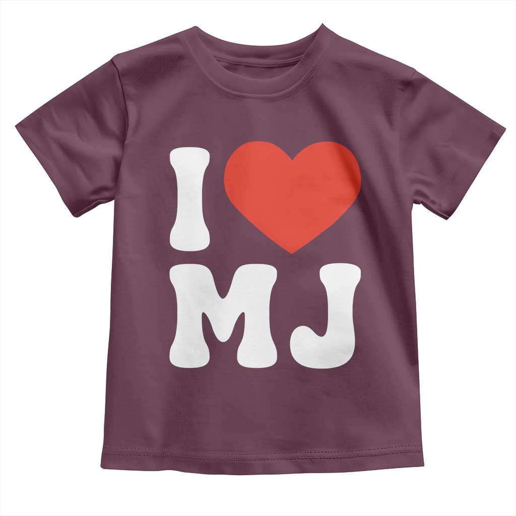 I Heart MJ Classic Graphic Tribute Toddler T Shirt Love Pop Legend Iconic Culture Music Fan Favor