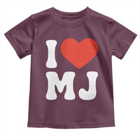 I Heart MJ Classic Graphic Tribute Toddler T Shirt Love Pop Legend Iconic Culture Music Fan Favor