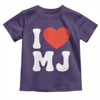 I Heart MJ Classic Graphic Tribute Toddler T Shirt Love Pop Legend Iconic Culture Music Fan Favor