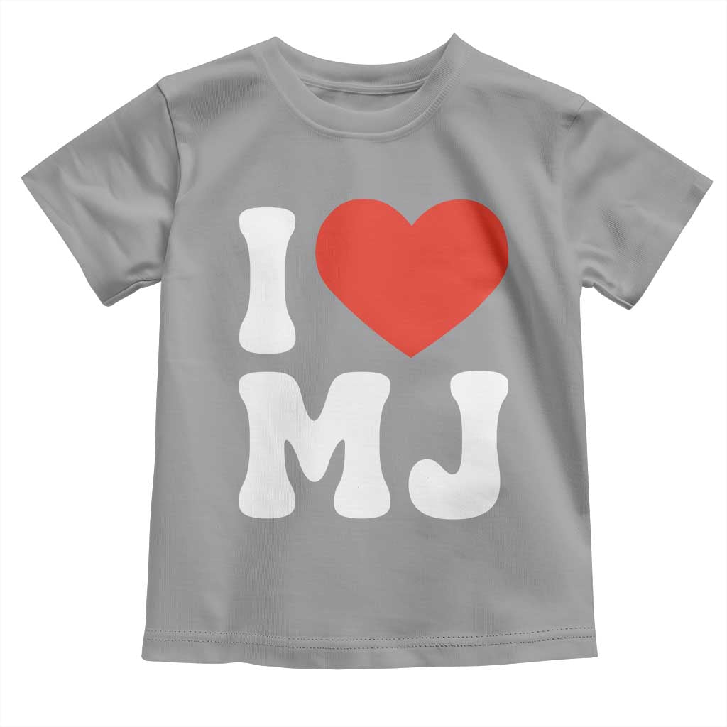 I Heart MJ Classic Graphic Tribute Toddler T Shirt Love Pop Legend Iconic Culture Music Fan Favor
