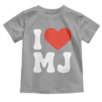 I Heart MJ Classic Graphic Tribute Toddler T Shirt Love Pop Legend Iconic Culture Music Fan Favor