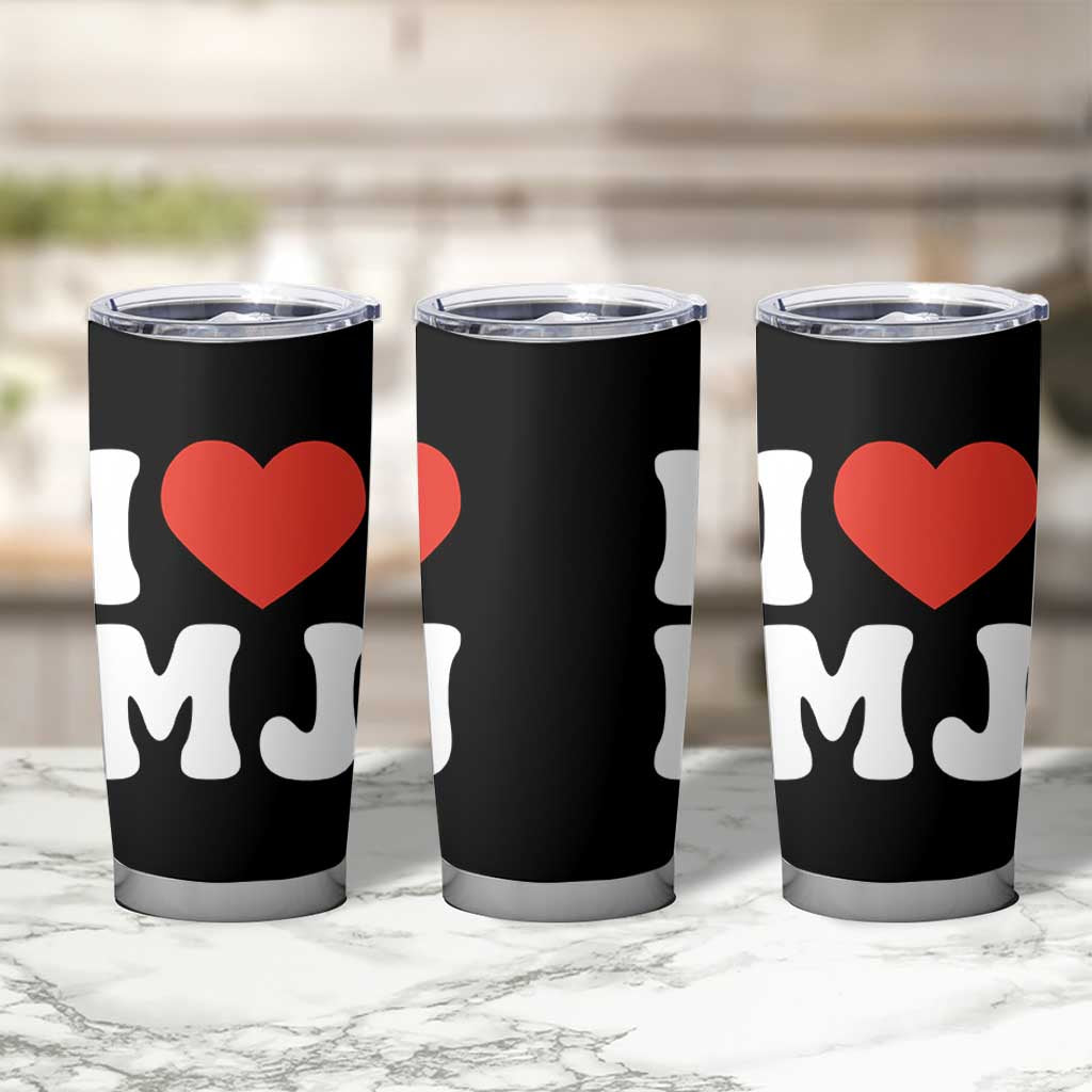 I Heart MJ Classic Graphic Tribute Tumbler Cup Love Pop Legend Iconic Culture Music Fan Favor