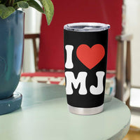 I Heart MJ Classic Graphic Tribute Tumbler Cup Love Pop Legend Iconic Culture Music Fan Favor