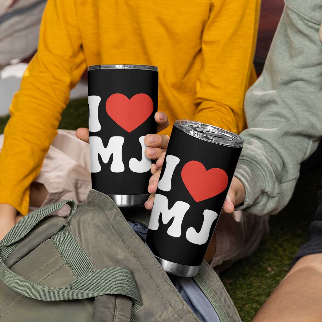 I Heart MJ Classic Graphic Tribute Tumbler Cup Love Pop Legend Iconic Culture Music Fan Favor