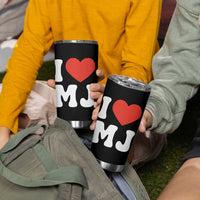 I Heart MJ Classic Graphic Tribute Tumbler Cup Love Pop Legend Iconic Culture Music Fan Favor