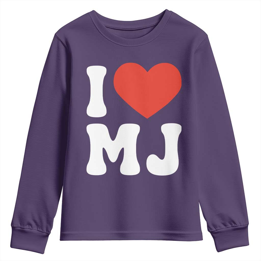 I Heart MJ Classic Graphic Tribute Youth Sweatshirt Love Pop Legend Iconic Culture Music Fan Favor
