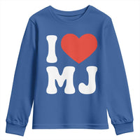 I Heart MJ Classic Graphic Tribute Youth Sweatshirt Love Pop Legend Iconic Culture Music Fan Favor