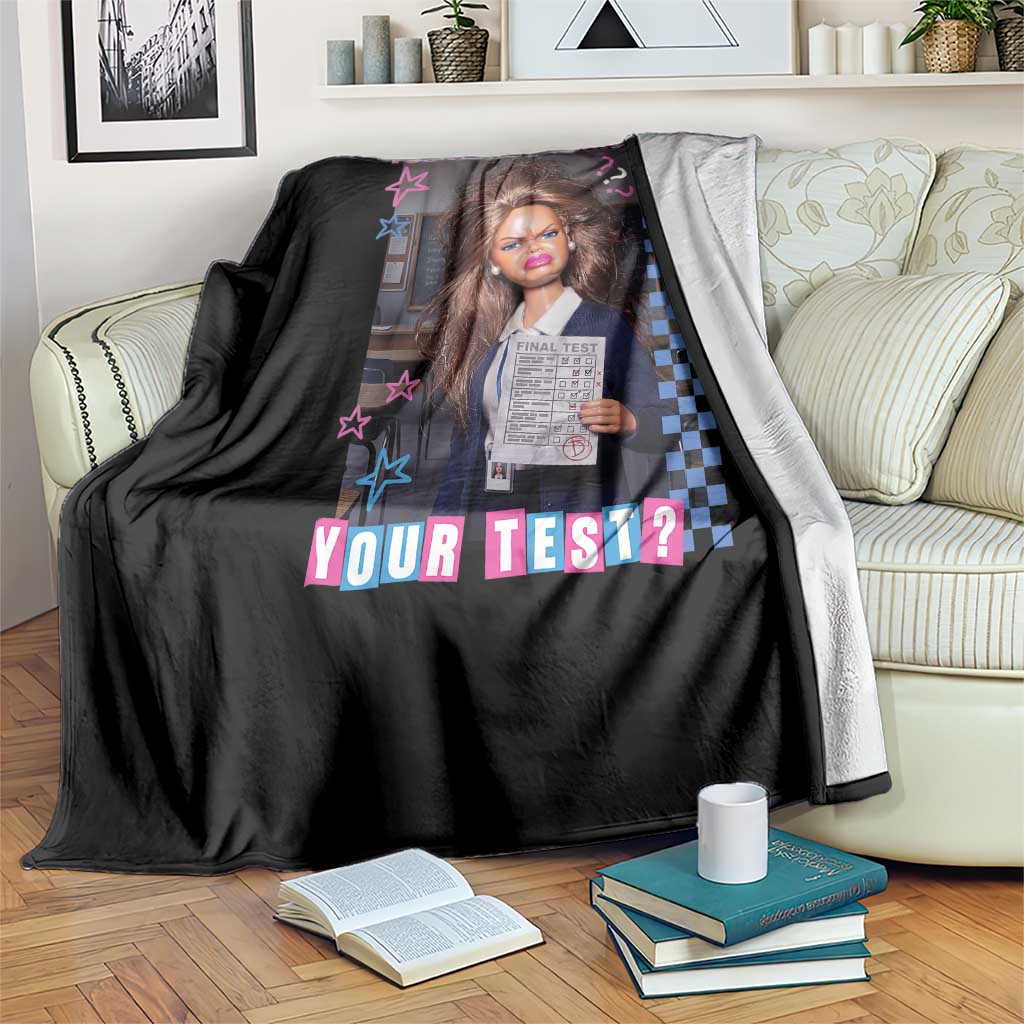 Sarcastic You Rushed Through Your Test Doll Meme Throw Blanket Teacher Reaction Humor Final Exams