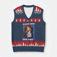 Sarcastic You Rushed Through Your Test Doll Meme V-Neck Knit Sweater Vest Teacher Reaction Humor Final Exams