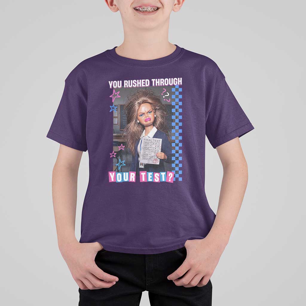 Sarcastic You Rushed Through Your Test Doll Meme T Shirt For Kid Teacher Reaction Humor Final Exams