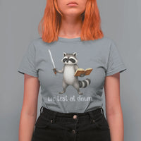 We Test At Dawn Raccoon Warrior T Shirt For Women Funny Student Teacher Exam Motivation