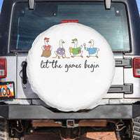 Let the Games Begin Cute Geese Spare Tire Cover Field Day Whimsical School Sports