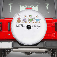 Let the Games Begin Cute Geese Spare Tire Cover Field Day Whimsical School Sports