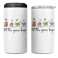 Let the Games Begin Cute Geese 4 in 1 Can Cooler Tumbler Field Day Whimsical School Sports