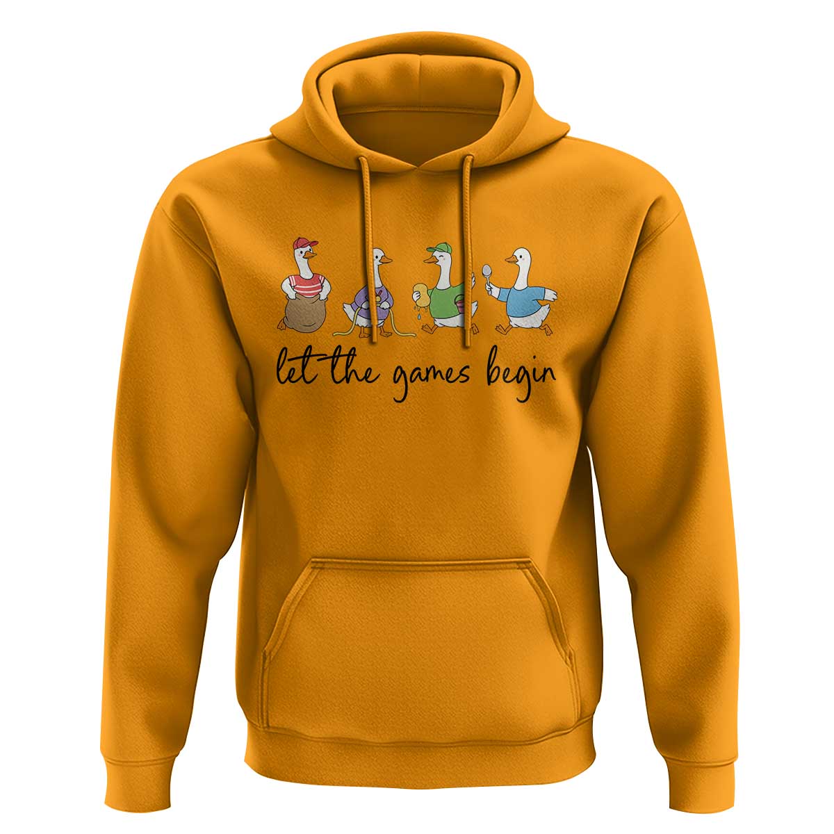 Let the Games Begin Cute Geese Hoodie Field Day Whimsical School Sports