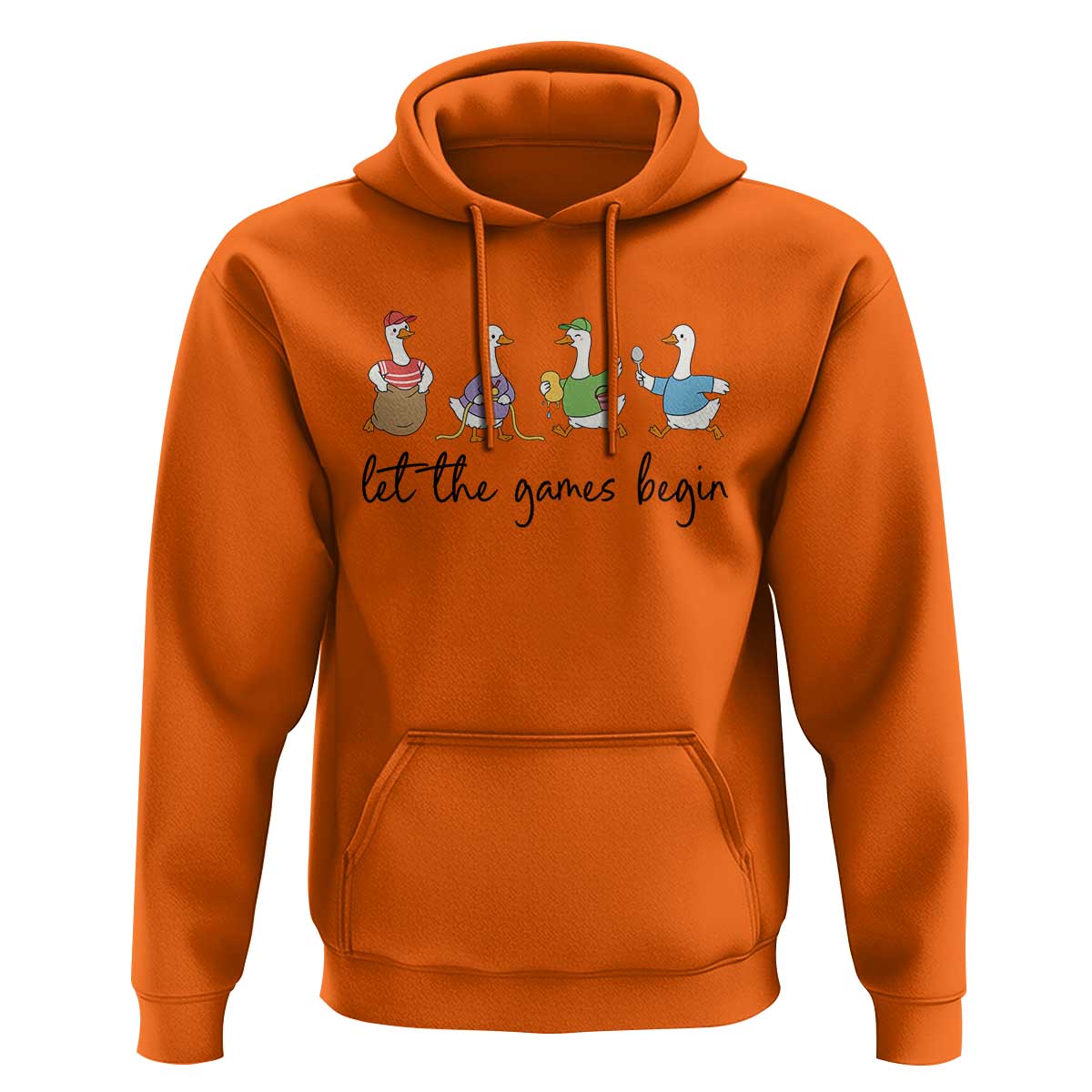 Let the Games Begin Cute Geese Hoodie Field Day Whimsical School Sports