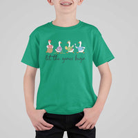 Let the Games Begin Cute Geese T Shirt For Kid Field Day Whimsical School Sports