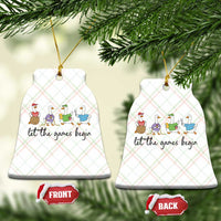 Let the Games Begin Cute Geese Ceramic Ornament Field Day Whimsical School Sports