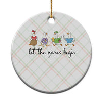 Let the Games Begin Cute Geese Ceramic Ornament Field Day Whimsical School Sports