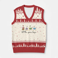 Let the Games Begin Cute Geese V-Neck Knit Sweater Vest Field Day Whimsical School Sports