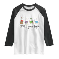 Let the Games Begin Cute Geese Raglan Shirt Field Day Whimsical School Sports