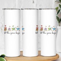 Let the Games Begin Cute Geese Skinny Tumbler Field Day Whimsical School Sports